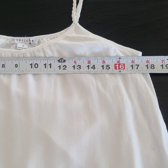 Love Riche White Tank Slip Dress Lace Edge NEW S Romantic Fairycore Coquette - Picture 6 of 9